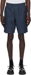 Givenchy Blue Shiny Monogram 72 Shorts