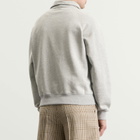 AMI Paris Men's ADC Zip Up Sweatshirt in Gris Chine Clair