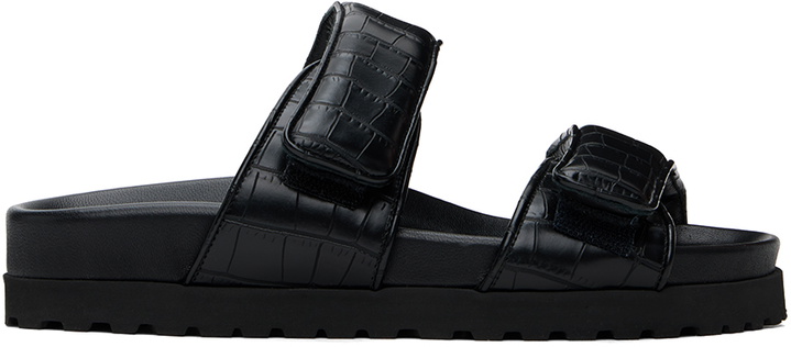 Photo: GIABORGHINI Black Perni 11 Croc Sandals