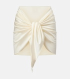 Montce Draped satin beach cover-up