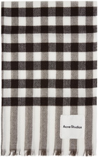 Acne Studios Brown & Off-White Check Scarf