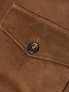 Incotex - Suede Bomber Jacket - Brown