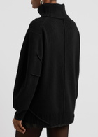 Helmut Lang Roll-neck Ribbed Wool-blend Jumper Black