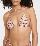 Reina Olga Susan cheetah-print bikini top