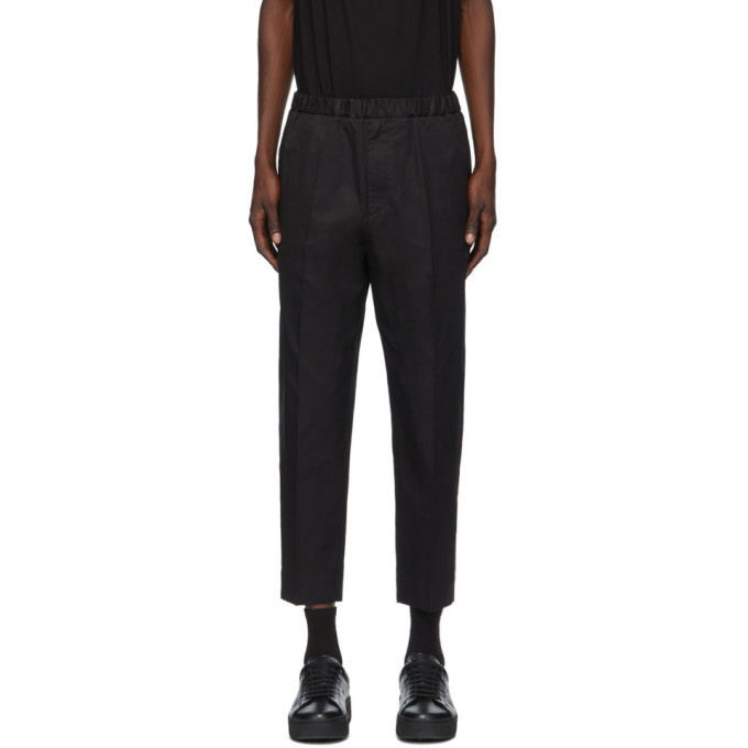 Photo: Jil Sander Black Gabardine Cropped Trousers