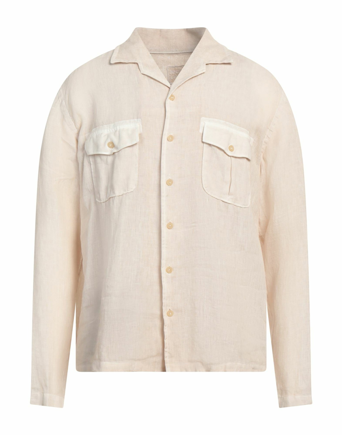 120% Lino Mens Shirt in Beige