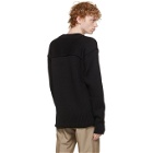 Dunhill Black Panel Detail V-Neck Sweater