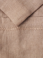 Kartik Research - Rabari Embroidered Linen Blazer - Brown
