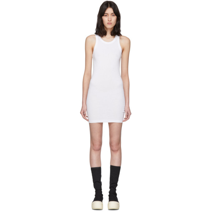 White ribbed tank clearance dress