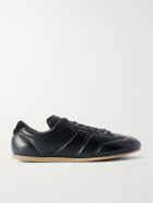LEMAIRE - Suede-Trimmed Leather Sneakers - Black