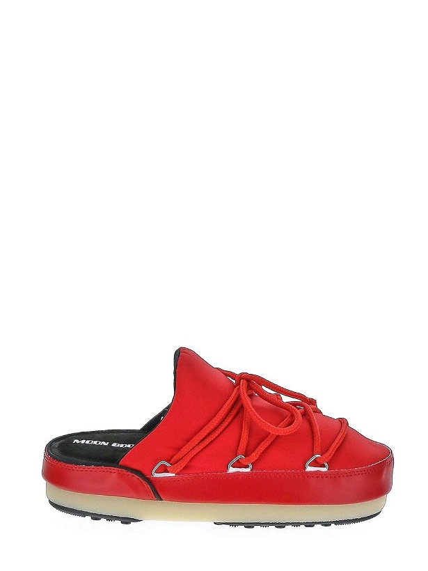 Photo: Moon Boot Red Icon Mule In Nylon