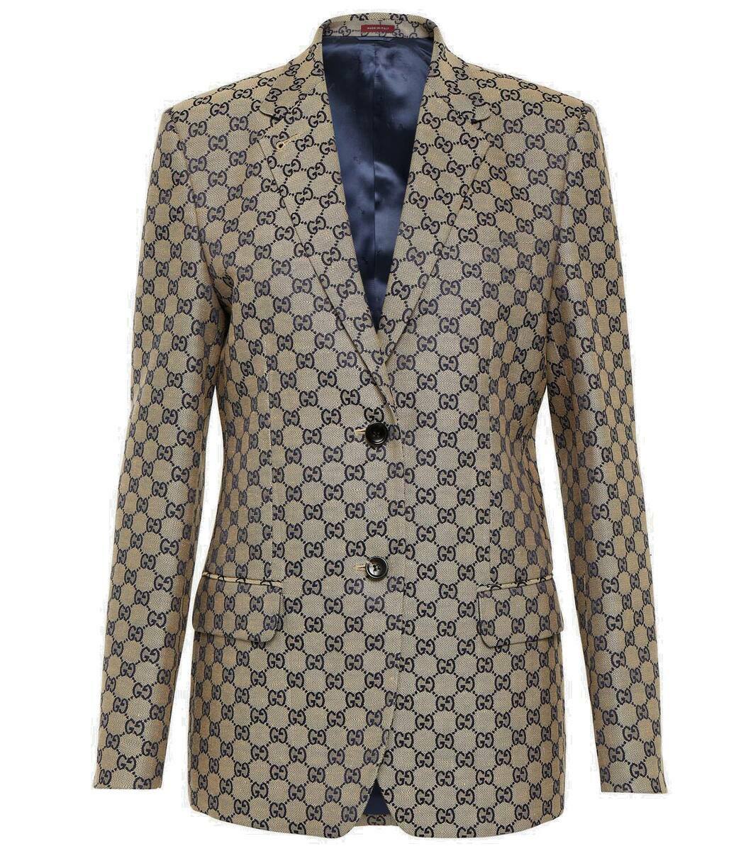 Gucci GG canvas linen-blend blazer Gucci