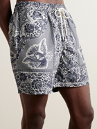 Polo Ralph Lauren - Traveler Straight-Leg Short-Length Printed Swim Shorts - Blue