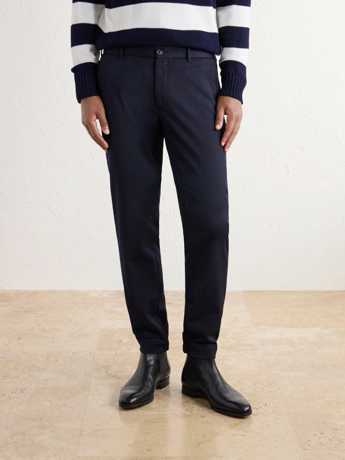 Slowear - Incotex Teknosartorial Tapered Drawstring Mélange Twill Trousers - Blue