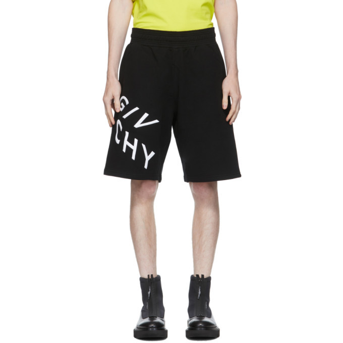 Photo: Givenchy Black Refracted Embroidered Shorts