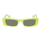 Gucci Green Rectangular Sunglasses