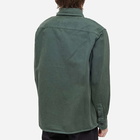 A.P.C. Men's A.P.C Basile Overdyed Denim Overshirt in Dark Green