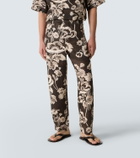 Commas Floral linen straight pants