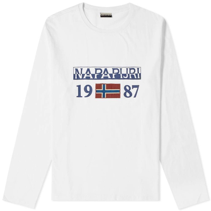 Photo: Napapijri Long Sleeve Solin Tee White