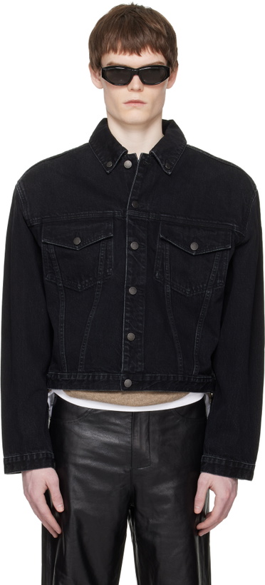 Photo: Entire Studios Black Shrunken Denim Jacket