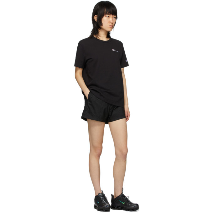 Champion Reverse Weave Black Script Logo Back T-Shirt