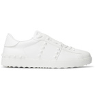 Valentino - Valentino Garavani Open Rockstud Leather Sneakers - White