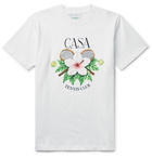 Casablanca - Printed Cotton-Jersey T-Shirt - White