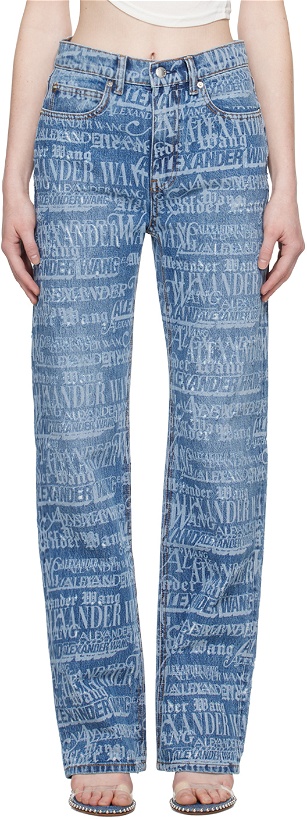 Photo: Alexander Wang Blue Newsprint Jeans