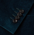 Canali - Kei Slim-Fit Unstructured Textured Cotton-Velvet Blazer - Blue