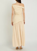 Faithfull The Brand Roma Off-the-shoulder Linen Maxi Dress Beige