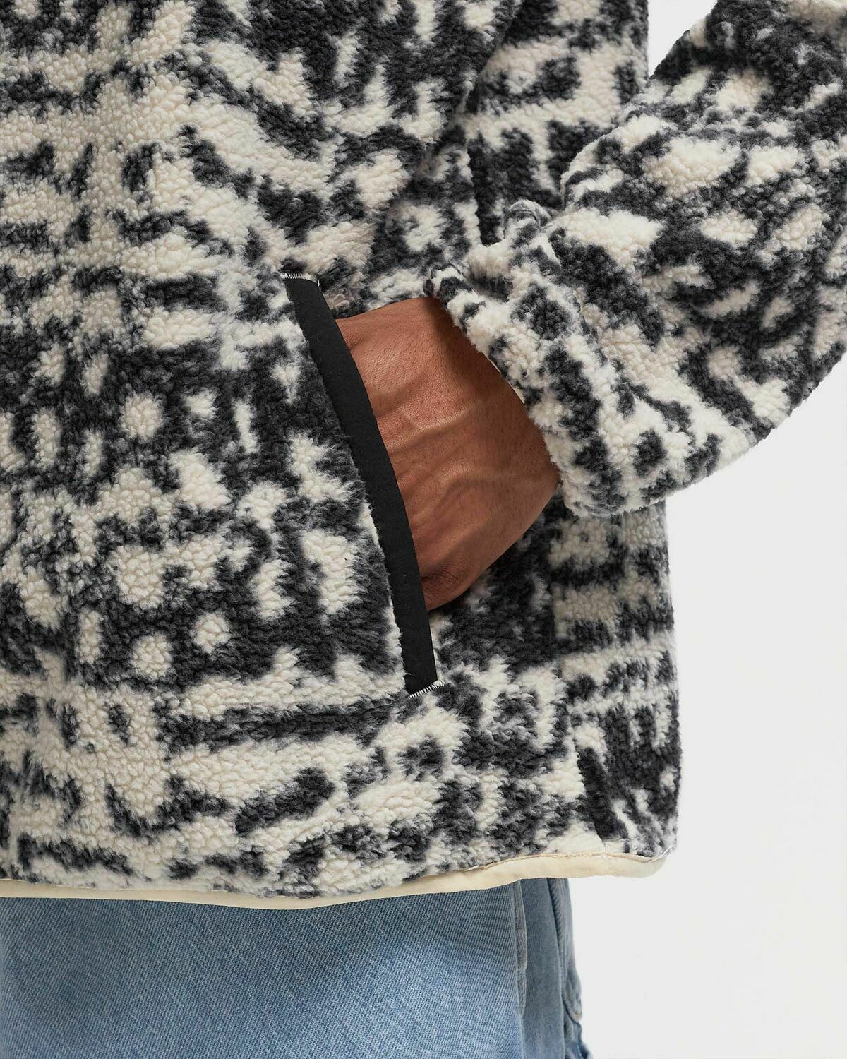 Columbia Helvetia Ii Printed Hoodie Black/White Half Zips/Hoodies