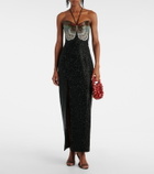 Clio Peppiatt Coral Mini embellished tote bag