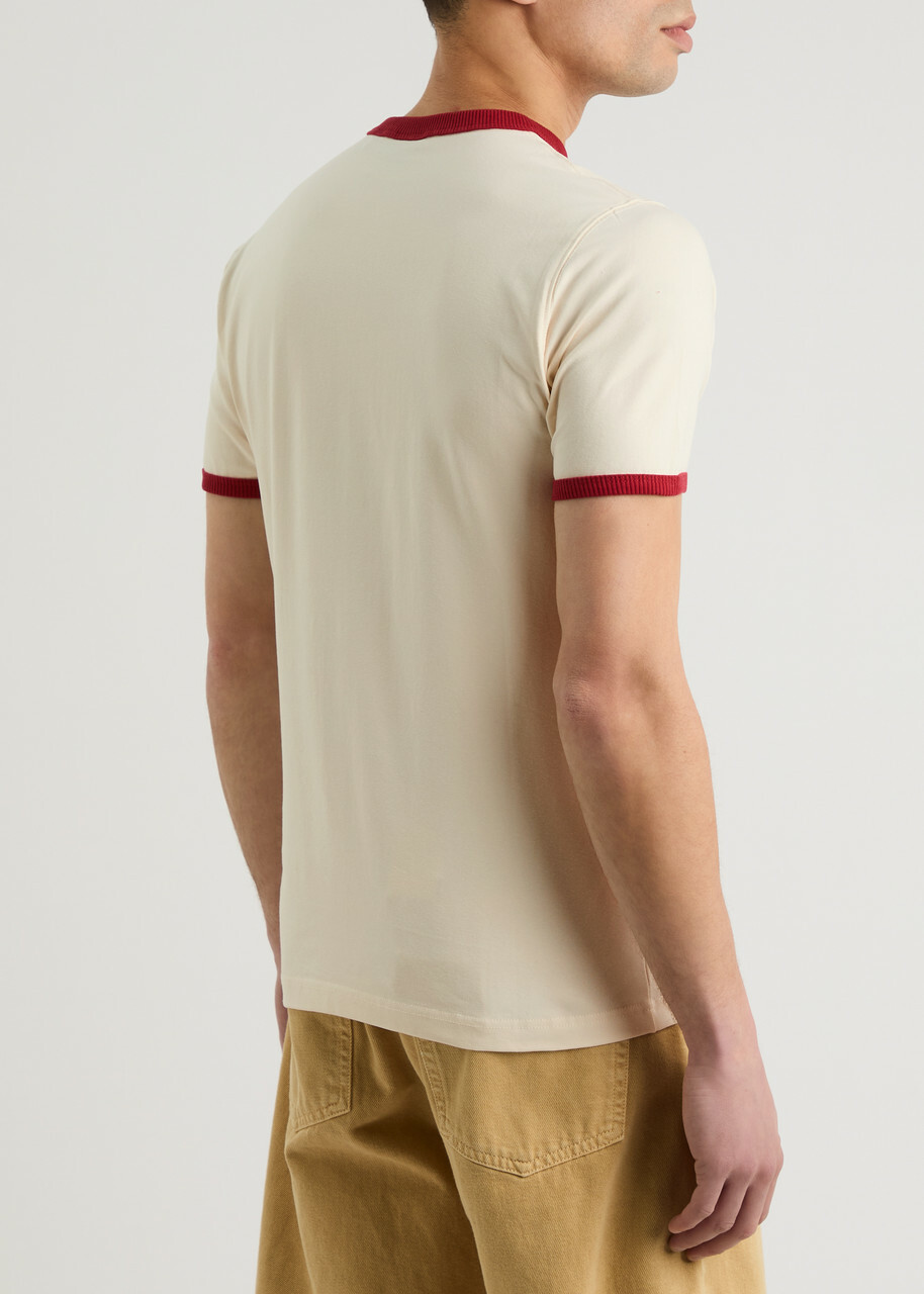 Daily Paper Dotted Type Logo Cotton T-shirt Off White
