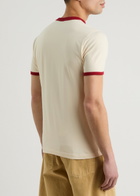 Daily Paper Dotted Type Logo Cotton T-shirt Off White