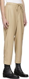 Nanushka Beige Vegan Leather Jain Trousers