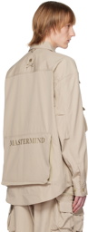 mastermind WORLD Beige Multi Pockets Shirt