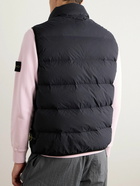 Stone Island - Logo-Appliquéd Webbing-Trimmed Quilted Shell Down Gilet - Blue