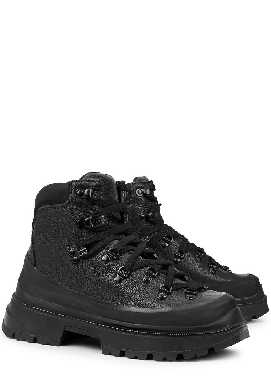 Canada Goose Journey Leather Ankle Boots Black