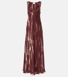 Anna Kosturova Tie-dye silk maxi dress