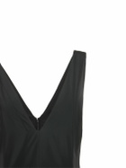 ROCHAS Sleeveless Pleated Taffeta Long Dress
