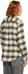 FRAME Back & Beige Plaid Shirt