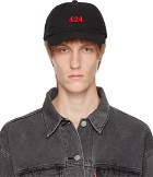 424 Black Embroidered Cap