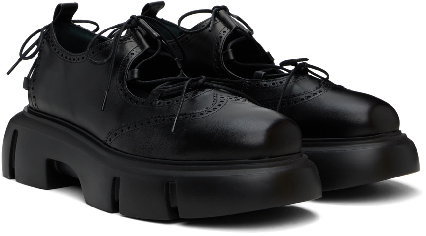 Simone Rocha Black Plartform Ghillie Brogues