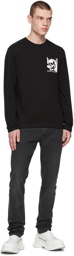 Alexander McQueen Black Skull Long Sleeve T-Shirt