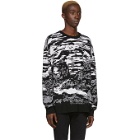 Marcelo Burlon County of Milan Black and White Wool All Over Mountains Sweater