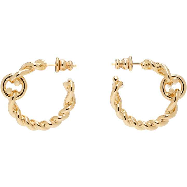 Photo: Ferragamo Twisted Chain Gancini Hoop Earrings