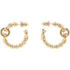 Ferragamo Twisted Chain Gancini Hoop Earrings