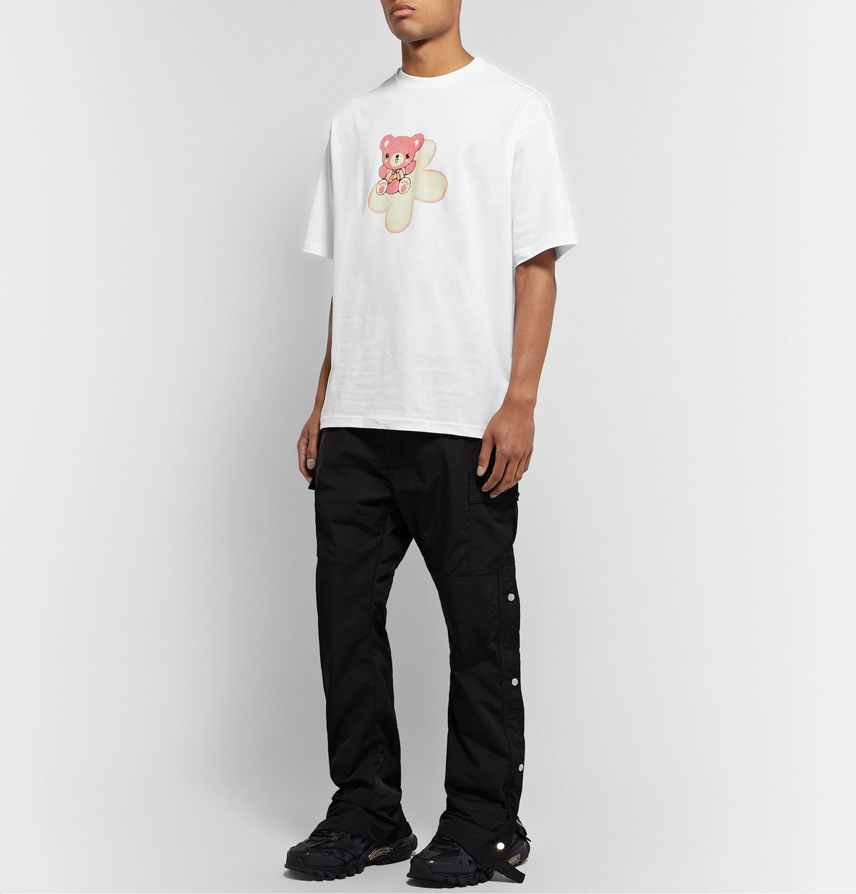 Resort Corps - Oversized Printed Cotton-Jersey T-Shirt - White