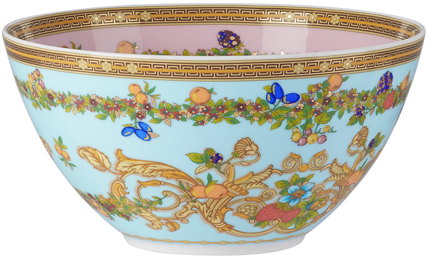 Versace Blue Rosenthal 'Le Jardin' Bowl, 18 cm Versace