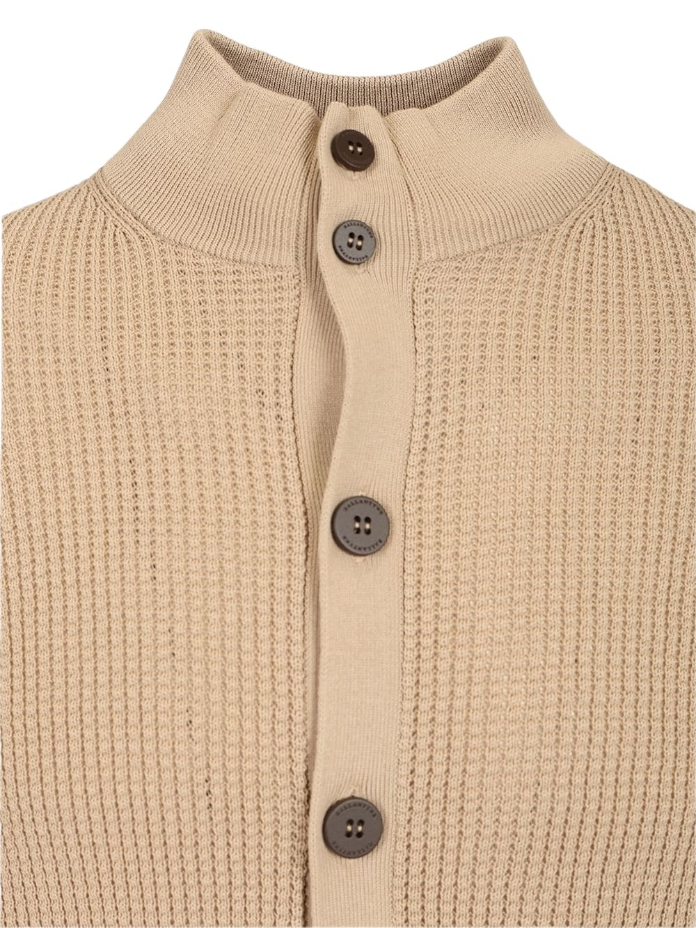 Ballantyne Rice Stitch Cotton Cardigan